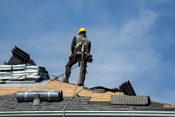 Professional Gutter Installation technician working in Burgaw, NC